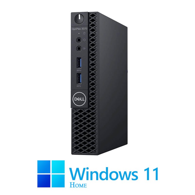 Mini Calculatoare Dell OptiPlex 3070, Hexa Core i5-9500T, 16GB DDR4, 256GB SSD, Win 11 Home