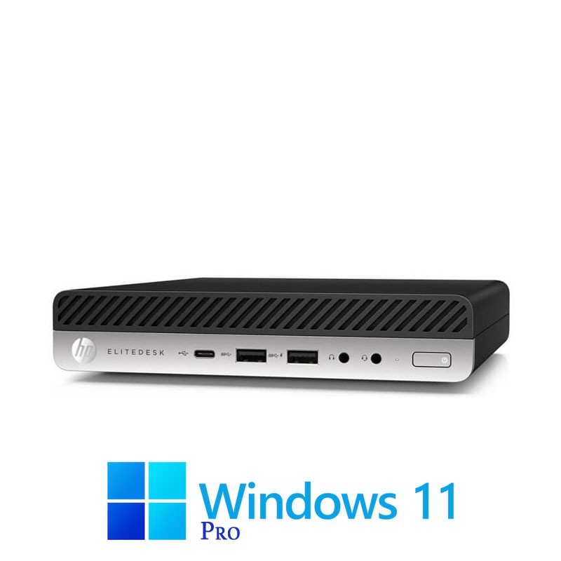 Mini Calculatoare HP EliteDesk 800 G5, Hexa Core i5-9500T, 8GB DDR4, 256GB SSD, Win 11 Pro