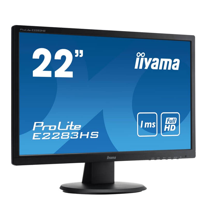 Monitor LED Iiyama ProLite E2283HS-B1, 21.5 inci Full HD