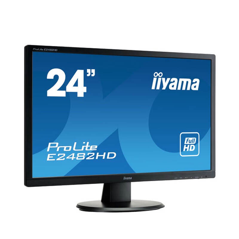 Monitor LED second hand Iiyama ProLite E2482HD-B1, Grad A-, 24 inci Full HD